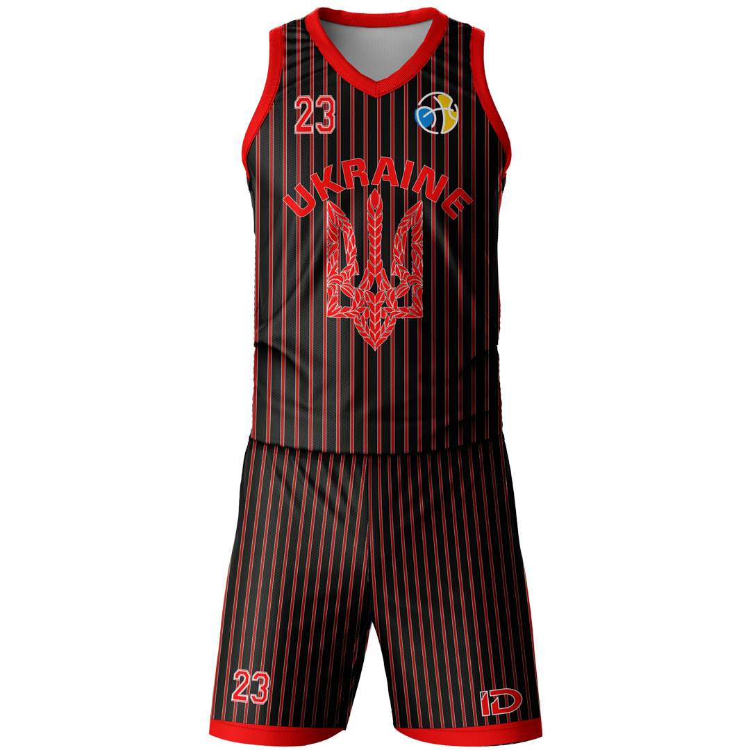 Баскетбольна форма чоловіча 2XL Чорний/Червоний (12570501)