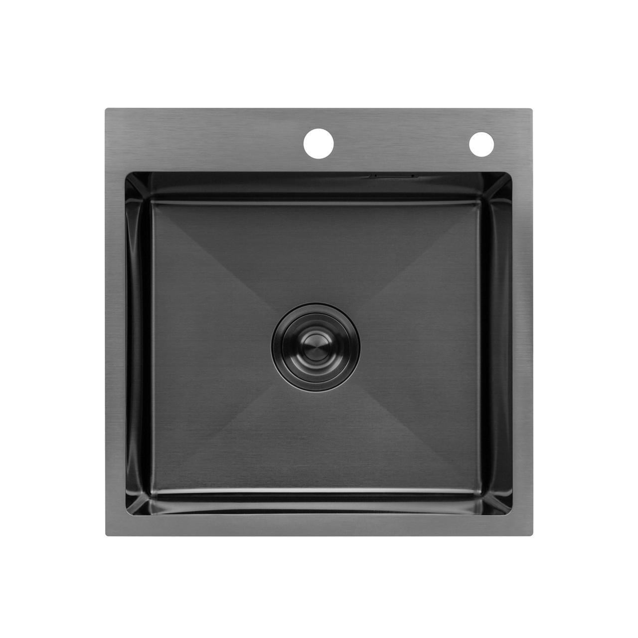 Мойка для кухни Kroner KRP Schwarze 5050HM PVD 3,0/1,0 мм