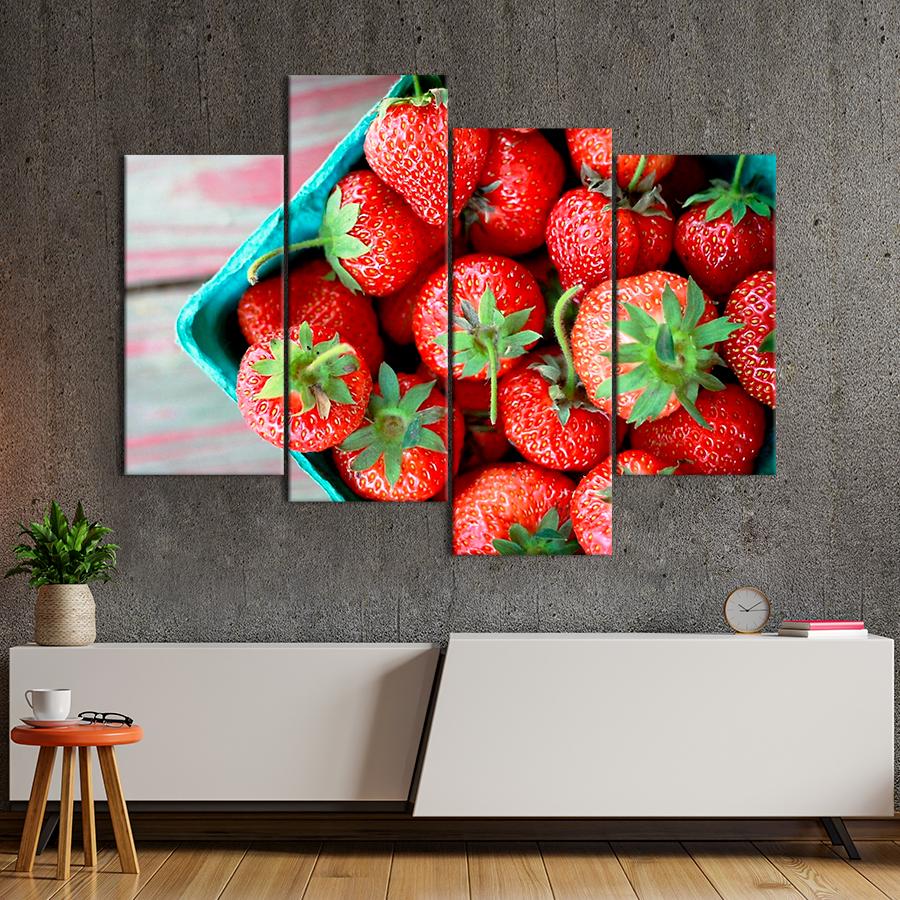 Настенний декор Восхитительная спелая клубника 129x90 см (A521-4)