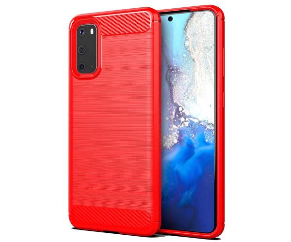 Чехол-накладка Polished Carbon для Samsung Galaxy S20 / S20 5G Красный