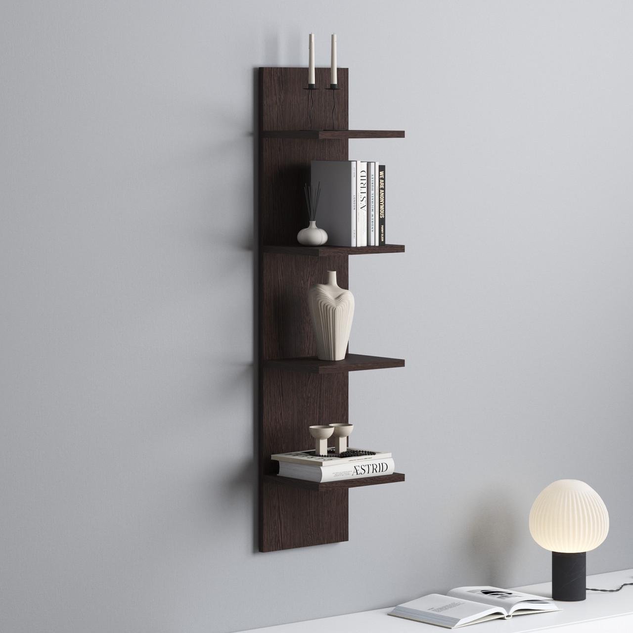 Полка настенная VAYS 25х20х108,4 см Венге темный (2815585001)