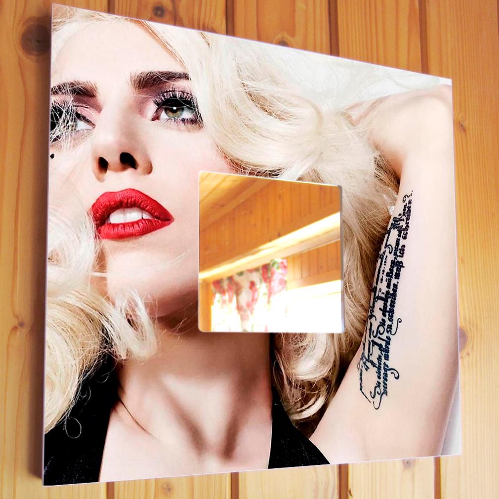 Зеркало декоративное Коллаж Lady Gaga 260х260 мм (M00847)