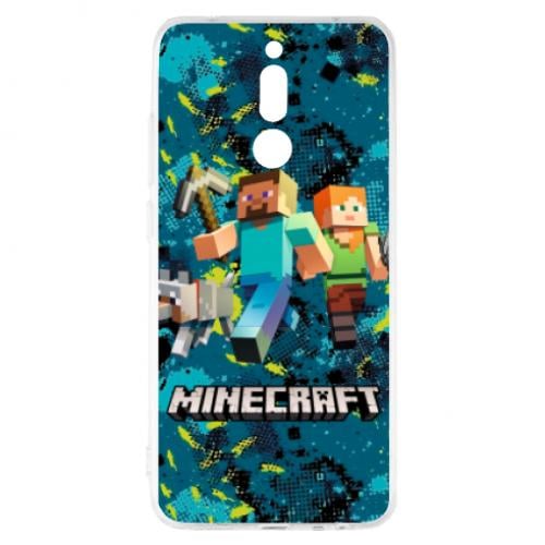 Чохол для Xiaomi Redmi 8 Minecraft Steve Alex And Dog (6848382-46-134799)