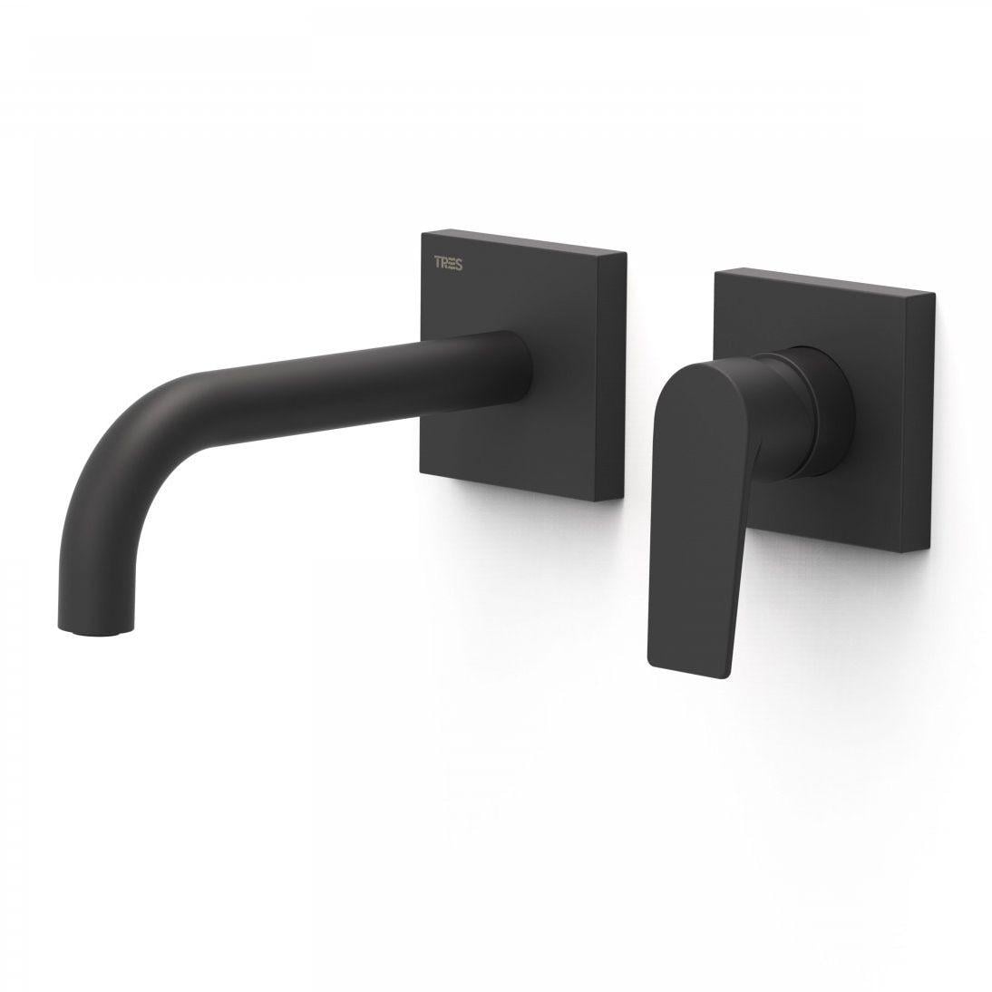 Смеситель для умывальника Tres PROJECT COLORS 180 мм Черный матовый (21130001NM)
