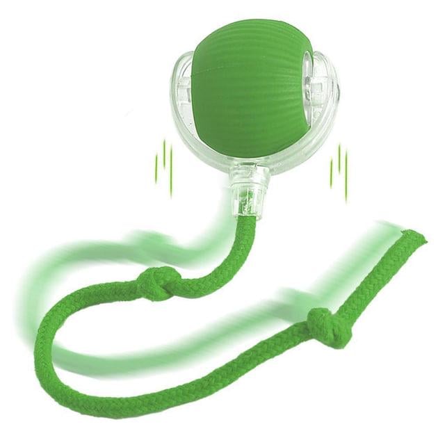 Іграшка інтерактивна для кота автоматично обертовий м'ячик USB кабель Зелений (10307) - фото 7
