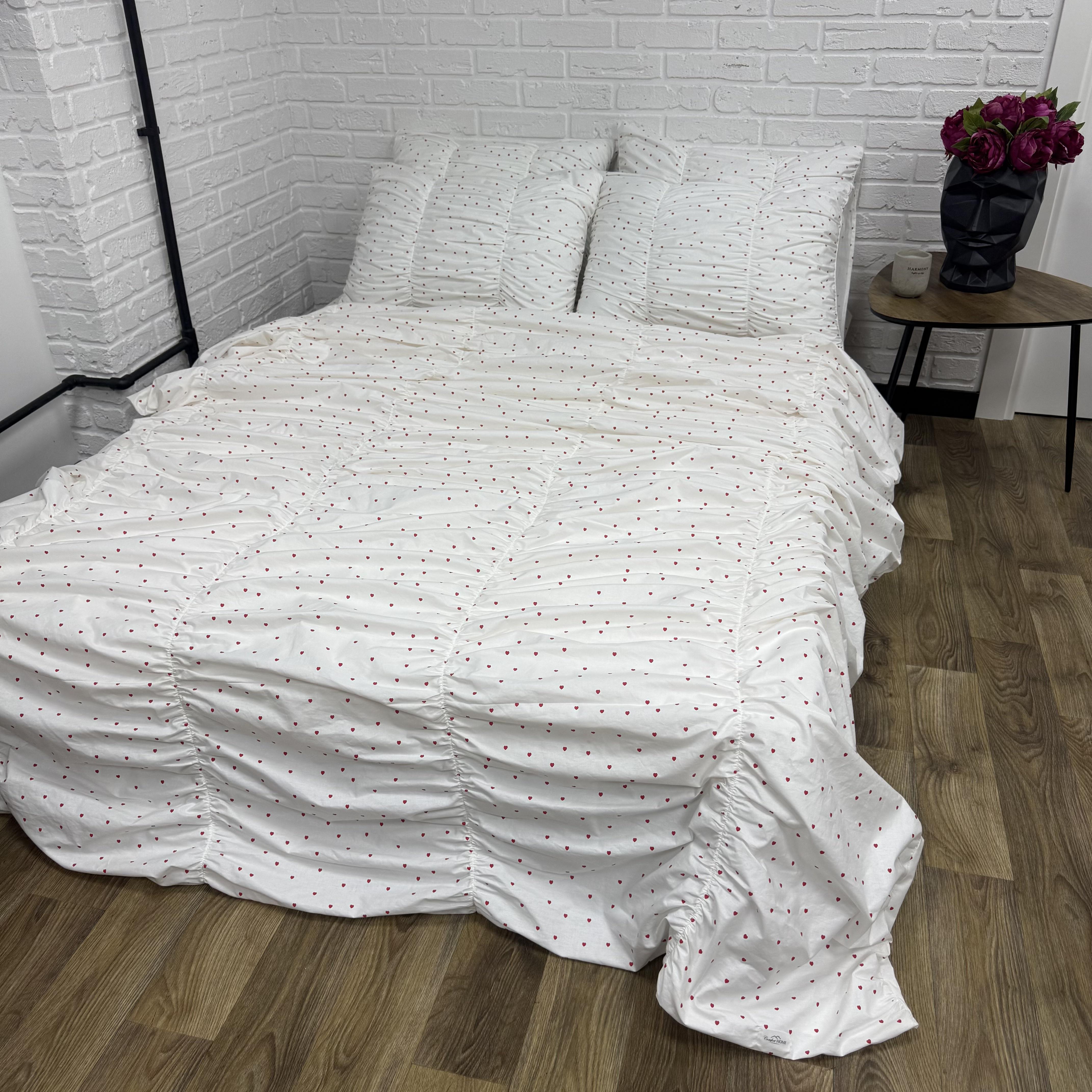 Комплект постільної білизни плісирований Comfort Home Love полуторний