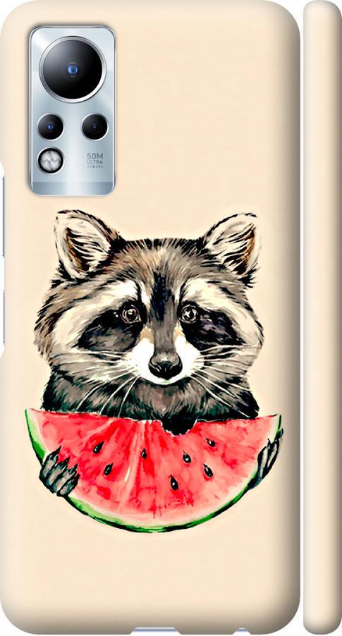 Чехол на Infinix Note 12 Енотик с арбузом (4605m-2927-42517)