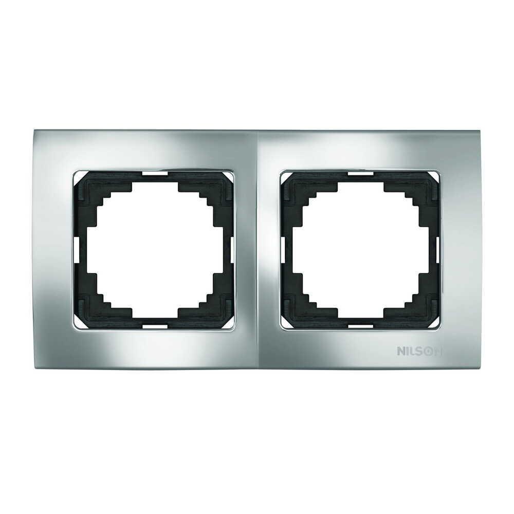 Рамка двомісна Nilson Touran Lux Сатин (22STN0092)