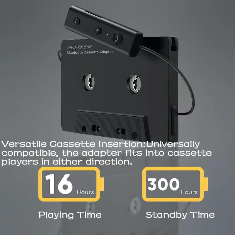 Аудіоприймач автомобільний Zeesean c003 Bluetooth 5.1 касетний з підтримкою TF-карти Black (c003z) - фото 3