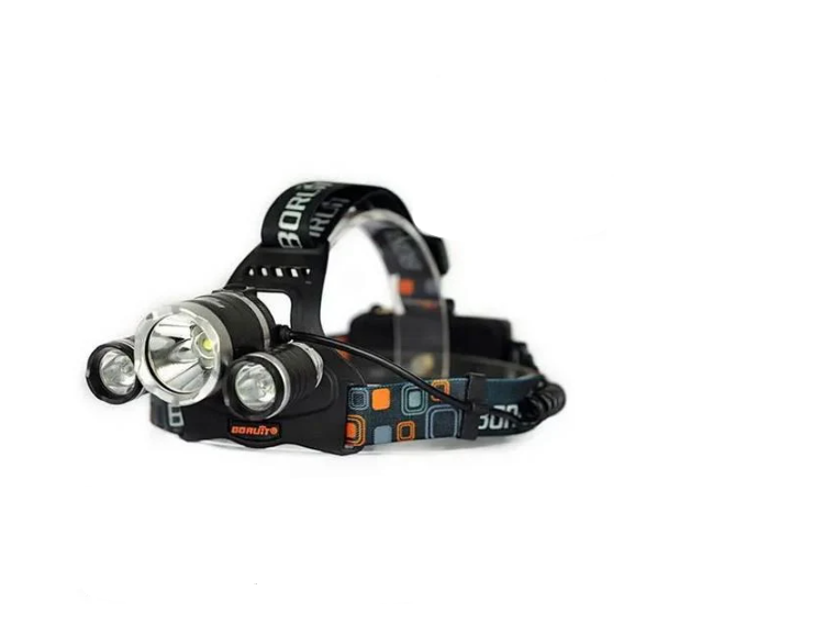 Фонарик налобный аккумуляторный HeadLamp 3xCree + зарядка 12 В (21241796)