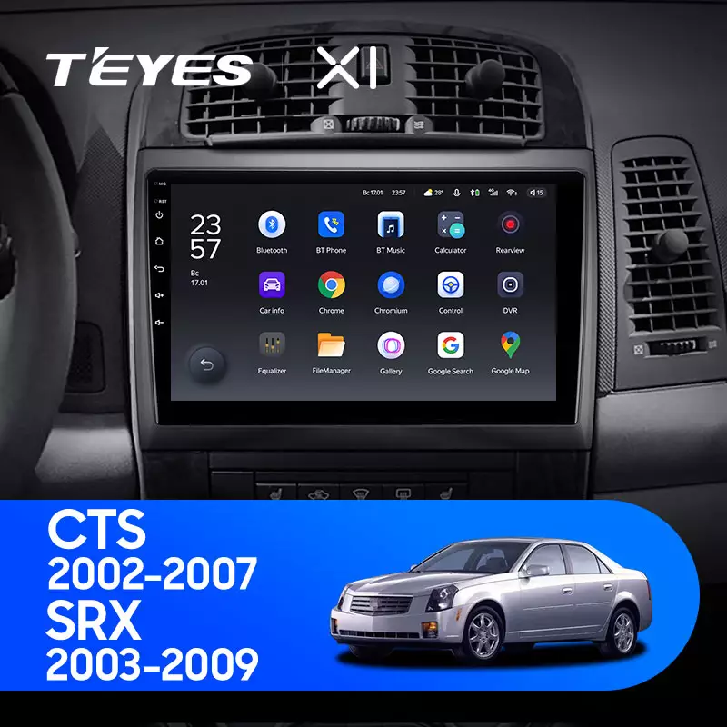 Автомагнітола штатна Teyes X1 для Cadillac CTS 2002-2007/SRX 2003-2009 Android X1 2+32G Wi-Fi/4G (1644925014) - фото 3