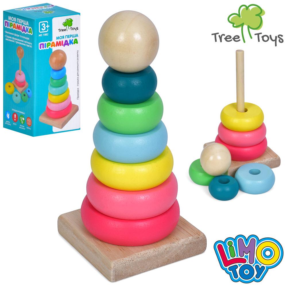 Іграшка дерев'яна Limo Toy пірамідка 13,5 см (MD 1982) - фото 2 Іграшка дерев'яна Limo Toy пірамідка 13,5 см (MD 1982) - фото 2