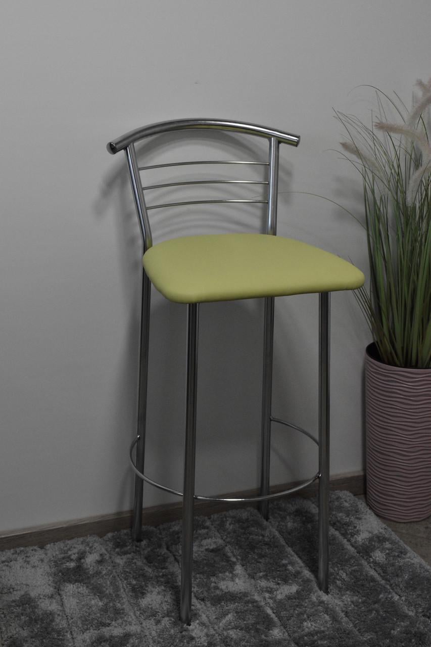 Барний стілець Маркос Хокер 47х48х97 см Салатовий/Хром (29519051)