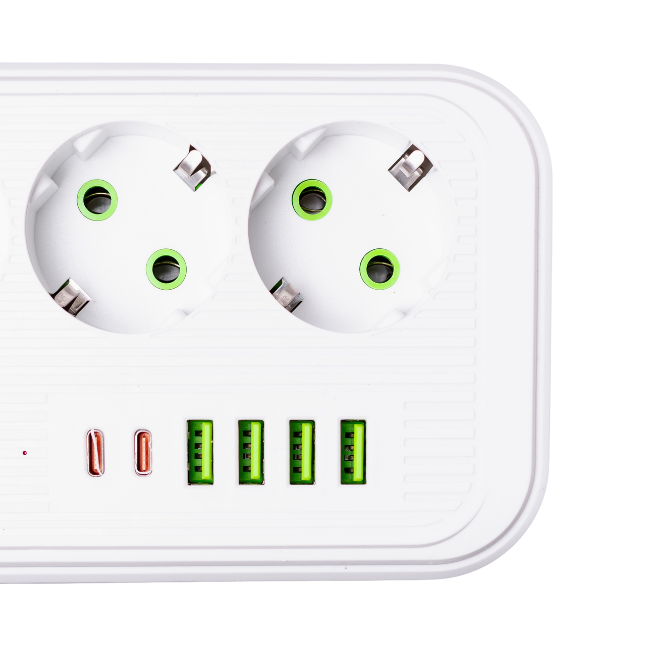 Фільтр мережевий кабель F16 на 3 розетки 4 USB 2 type-c та кнопкою відключення HP-5-21 4,75 м Білий (A-034382) - фото 7