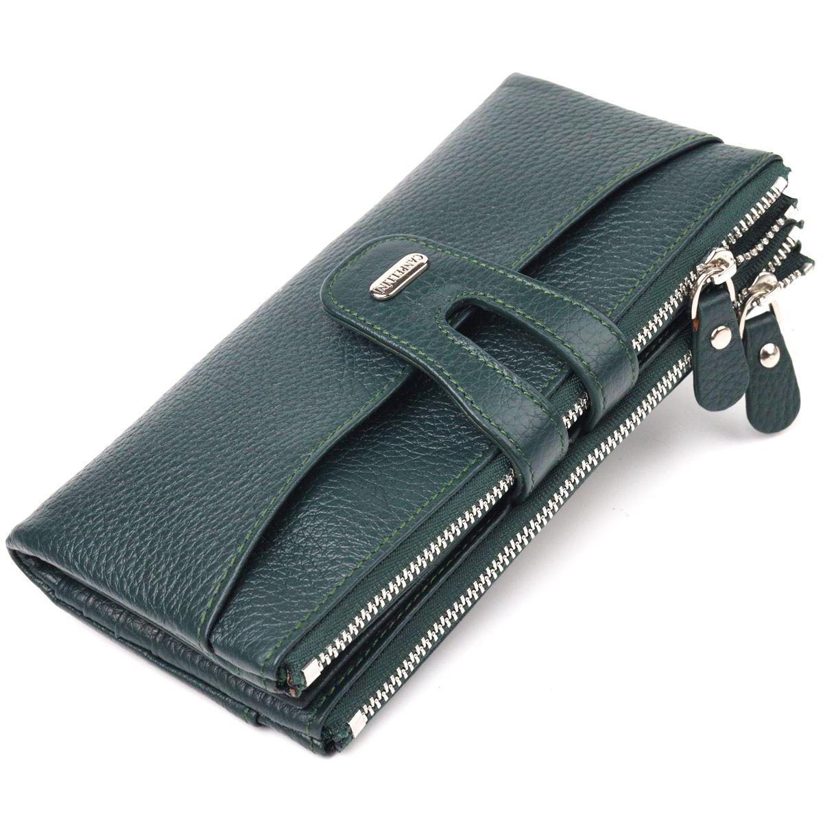Кошелек кожаный женский Canpellini Wallet 21633 Зеленый (55412)