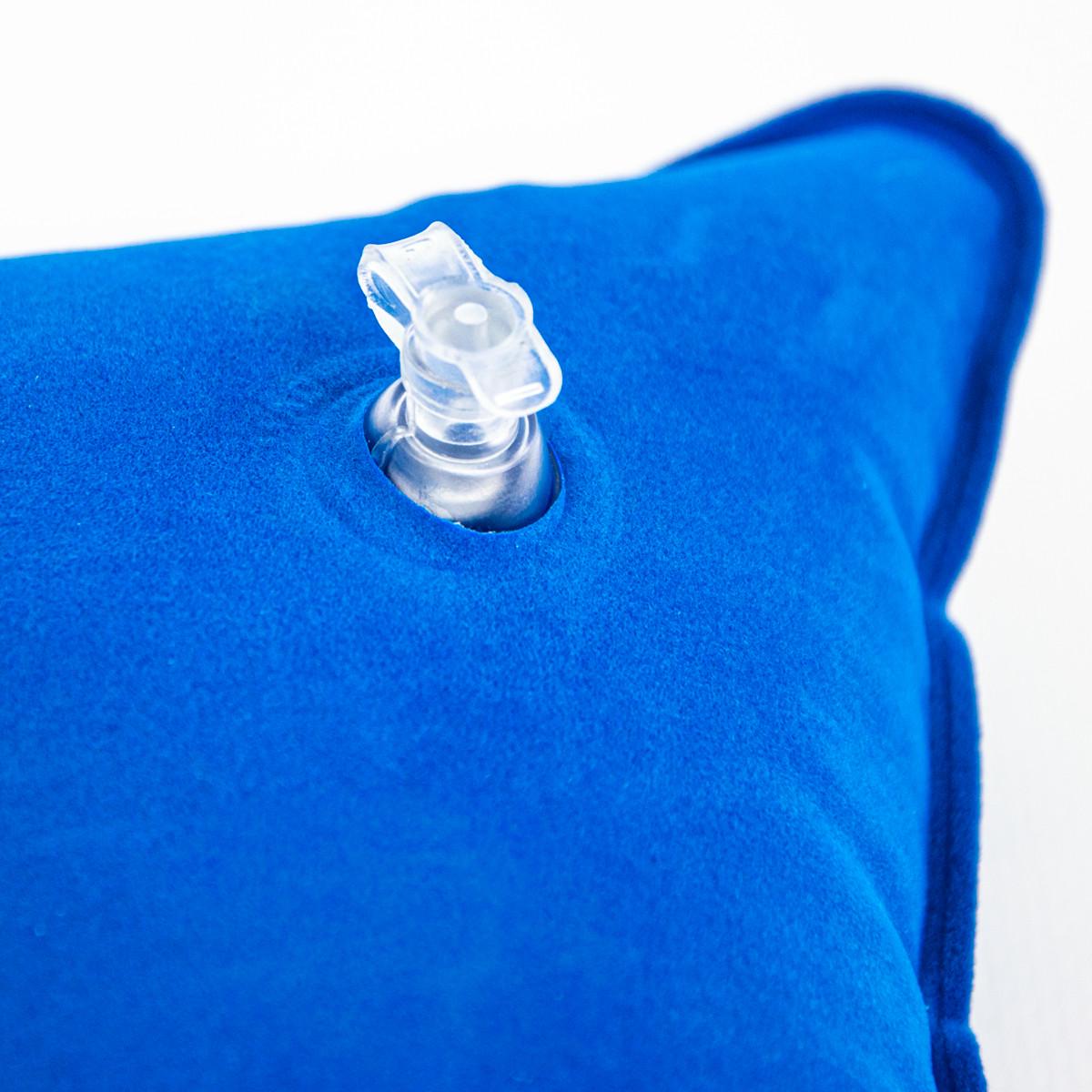 Подушка для путешествий надувная прямоугольная 34х24 см Синий (1008576-Blue) - фото 2 Подушка для путешествий надувная прямоугольная 34х24 см Синий (1008576-Blue) - фото 2