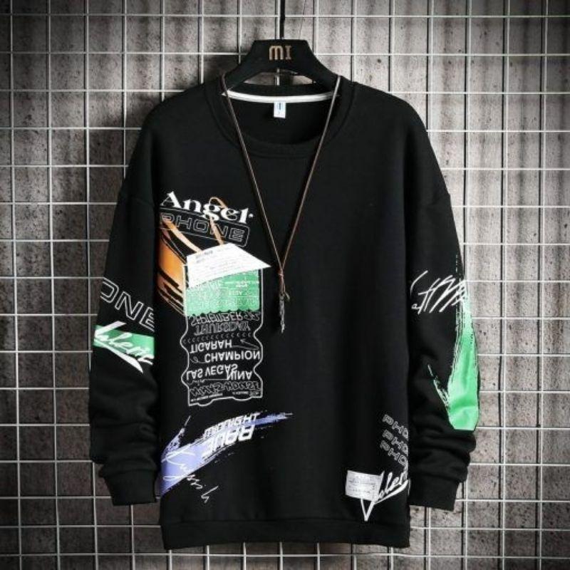 Світшот чоловічий з принтом Pin-000-30634 XL Чорний (2711524686) Світшот чоловічий з принтом Pin-000-30634 XL Чорний (2711524686)