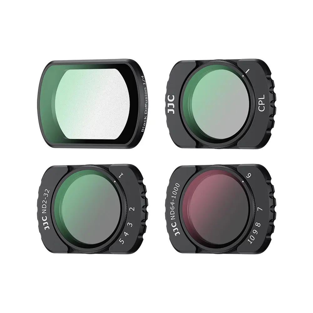 Набір світлофільтрів JJC CPL+VND ND2-32+VND ND64-1000+Black Diffusion 1/4 для DJI Osmo Pocket 3/4 код F-PK4NDV 4 шт.