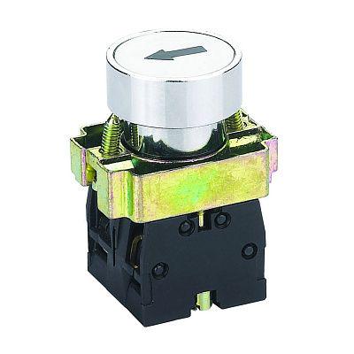 Кнопка керування CHINT NP2-BA1345 Вгору 1NO+1NC 22 мм Білий (576037)