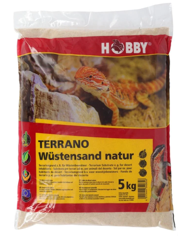 Субстрат для пустынных рептилий Hobby Terrano Desert Sand natural 0,1-0,4 мм 5 кг (HB34085)