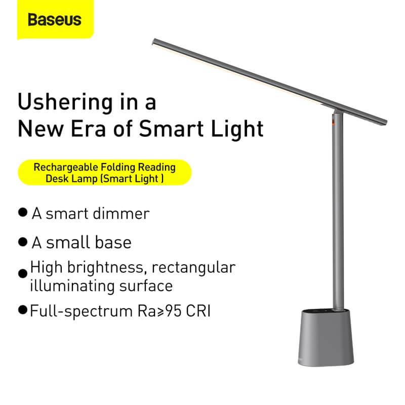 Лампа настольная Baseus Smart Eye Series Rechargeable Folding Reading Desk Lamp Smart Light 3000-6000K - фото 9