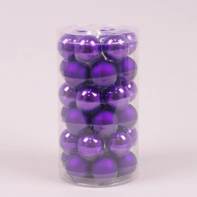 Набор шариков стеклянных новогодних 3,8 см 36 шт. (44503)