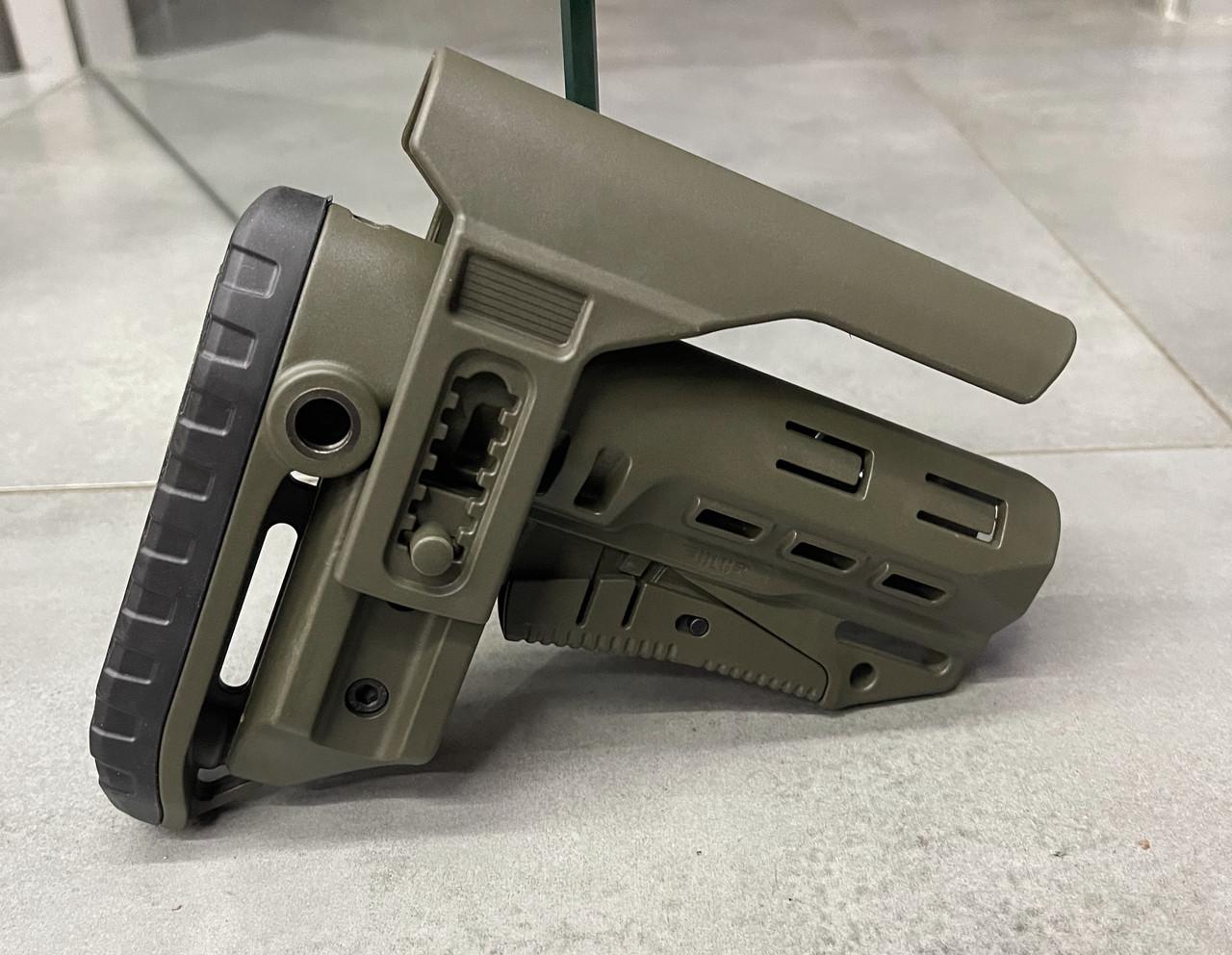 Приклад база DLG TBS COMPACT DLG-130-052 Mil-Spec с высоким подщечником 4 см антабки Олива (1715216818) Приклад база DLG TBS COMPACT DLG-130-052 Mil-Spec с высоким подщечником 4 см антабки Олива (1715216818)