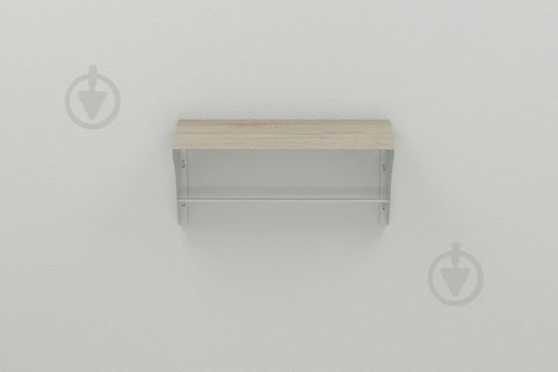 Полка настенная Ferrum-decor Комфи 260x700x240 металл Белый ДСП Сонома 16 мм (KOM0053)