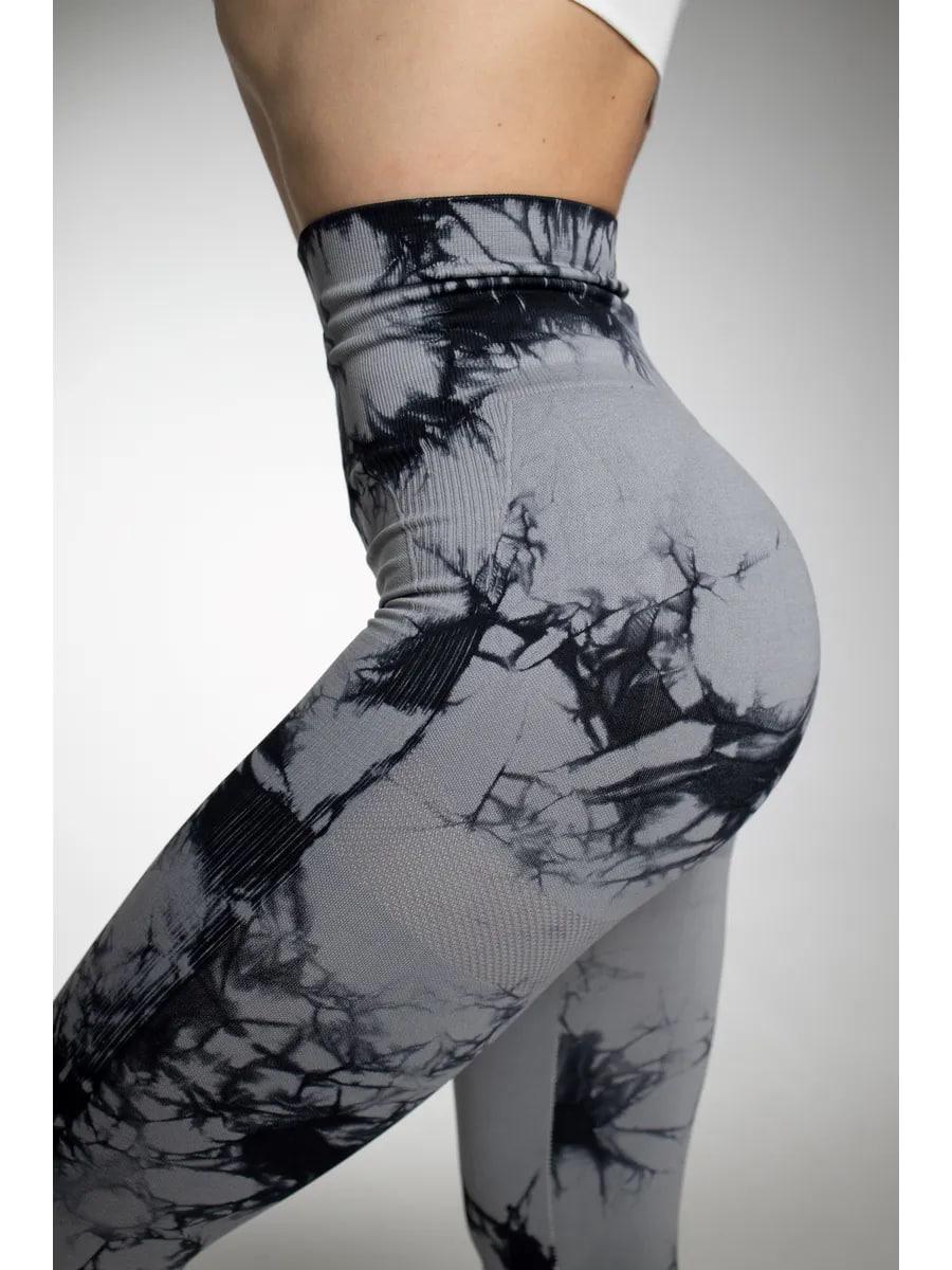 Лосини кльош для тренувань та повсякденного носіння Marble Push Up мармурові S Сірий (70135/S) - фото 5 Лосини кльош для тренувань та повсякденного носіння Marble Push Up мармурові S Сірий (70135/S) - фото 5