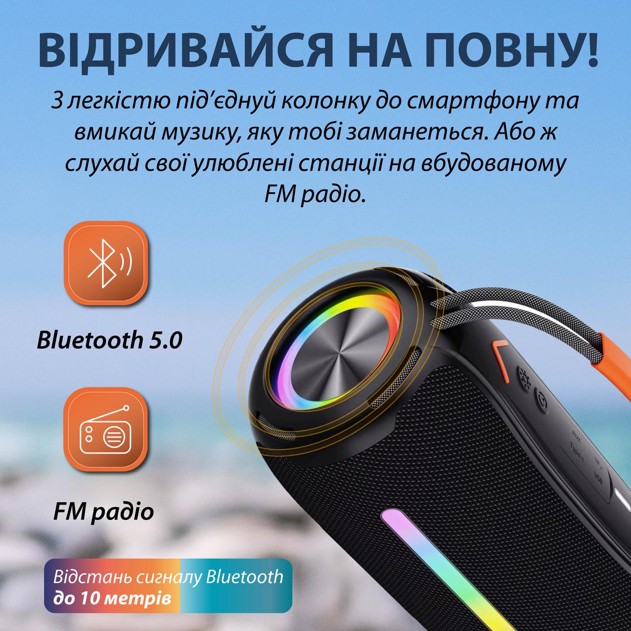 ᐉ Портативная колонка Bluetooth BOOMSBOX 360 2400 mAh FM AUX с ...