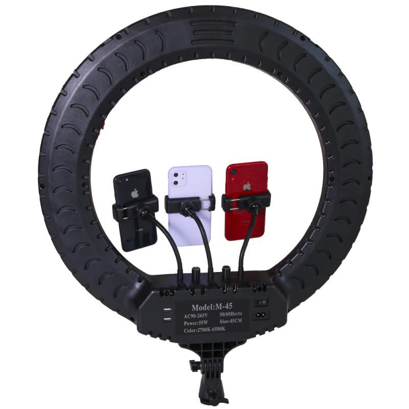 Кольцевая лампа LED для селфи светодиодная (RL-18) - фото 2 Кольцевая лампа LED для селфи светодиодная (RL-18) - фото 2