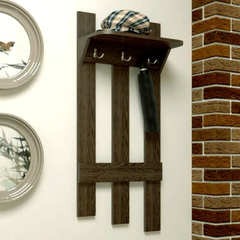 Вешалка-щит для одежды из дерева Дагана Мокко (ВЛТ-002311)