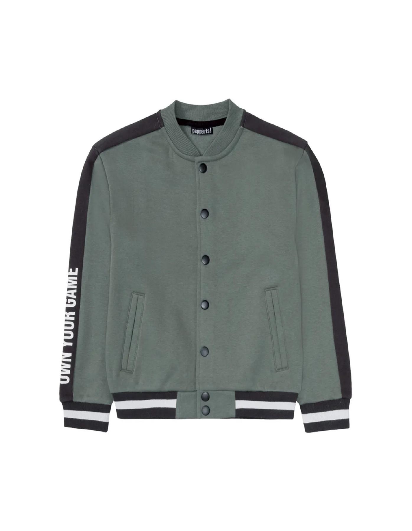 Бомбер для мальчика Pepperts утепленный 134-140 см Хаки