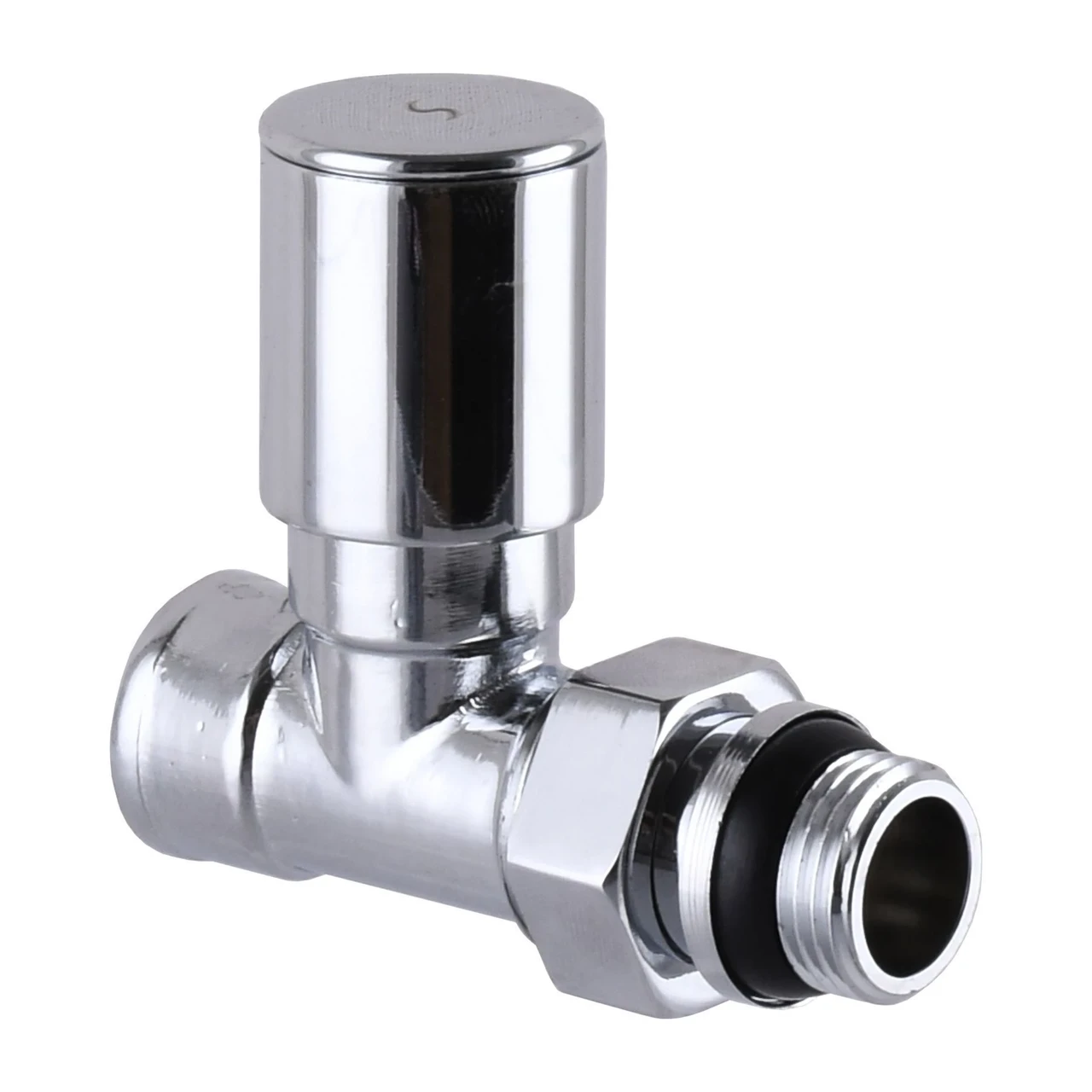Кран вентильный прямой с американкой Solomon 1/2" 1875 с уплотнителем Chrom (1200000167)