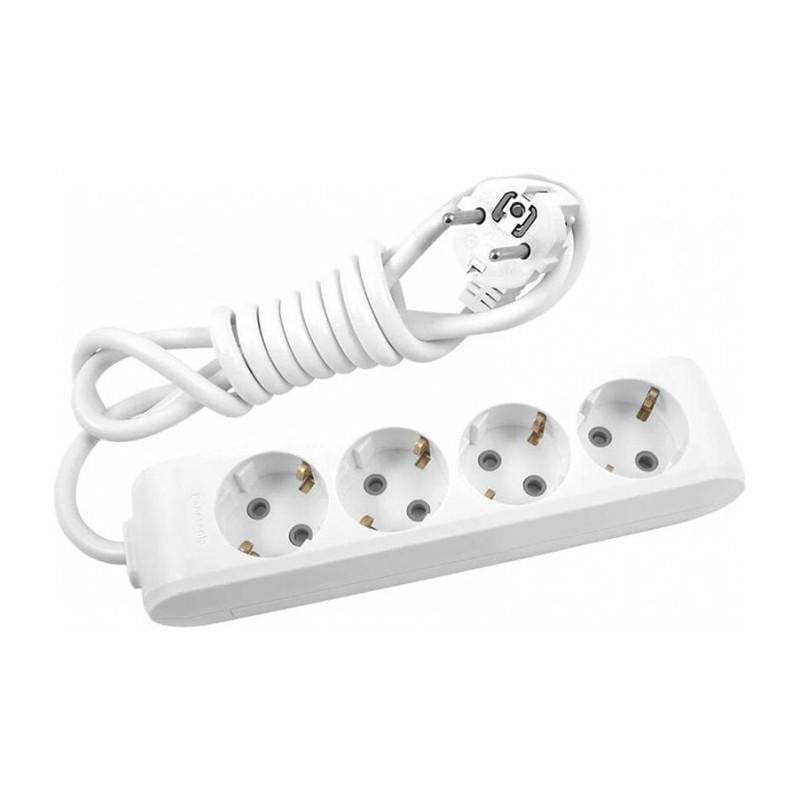 Подовжувач Panasonic X-tendia 4 гнізда із заземленням та шторками 3 м Сірий (WLTB04432GR-UA)