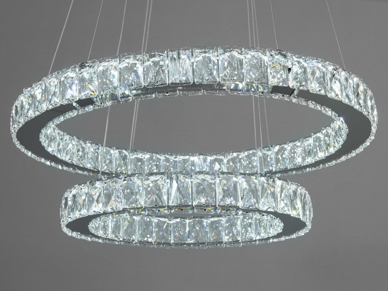 Люстра-подвес хрустальная LED 7206-8A/580+400HR (2437589216)