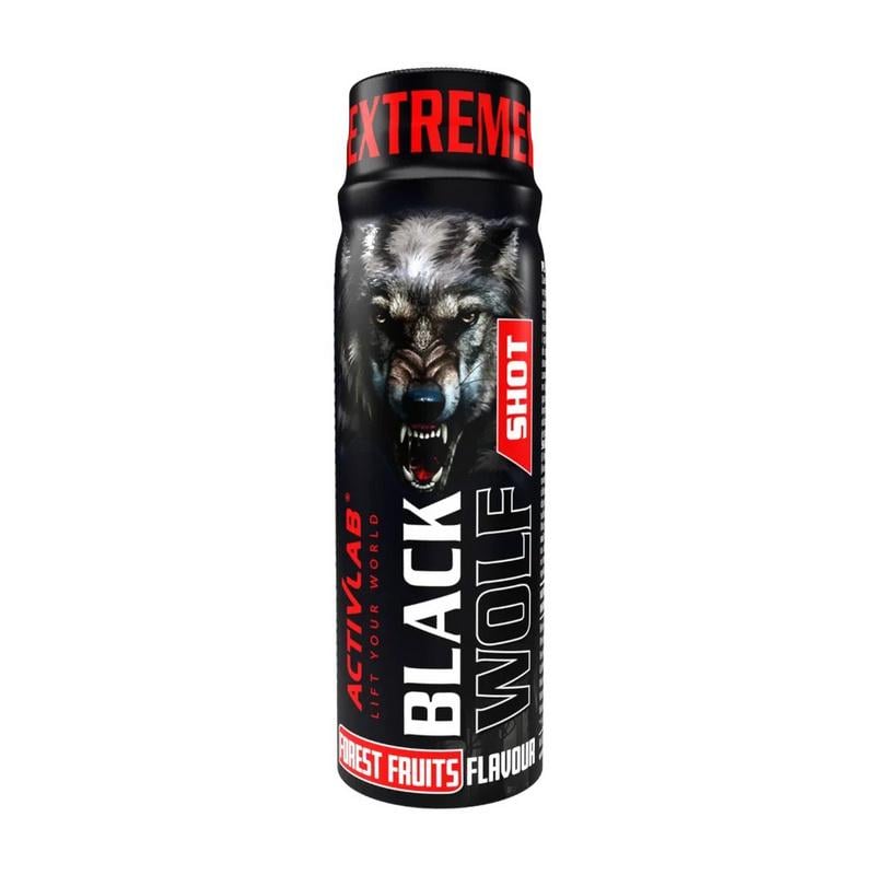 Передтренувальний шот з кофеїном і бета-аланіном ACTIVLAB Black Wolf Shot 80 мл Лісові ягоди