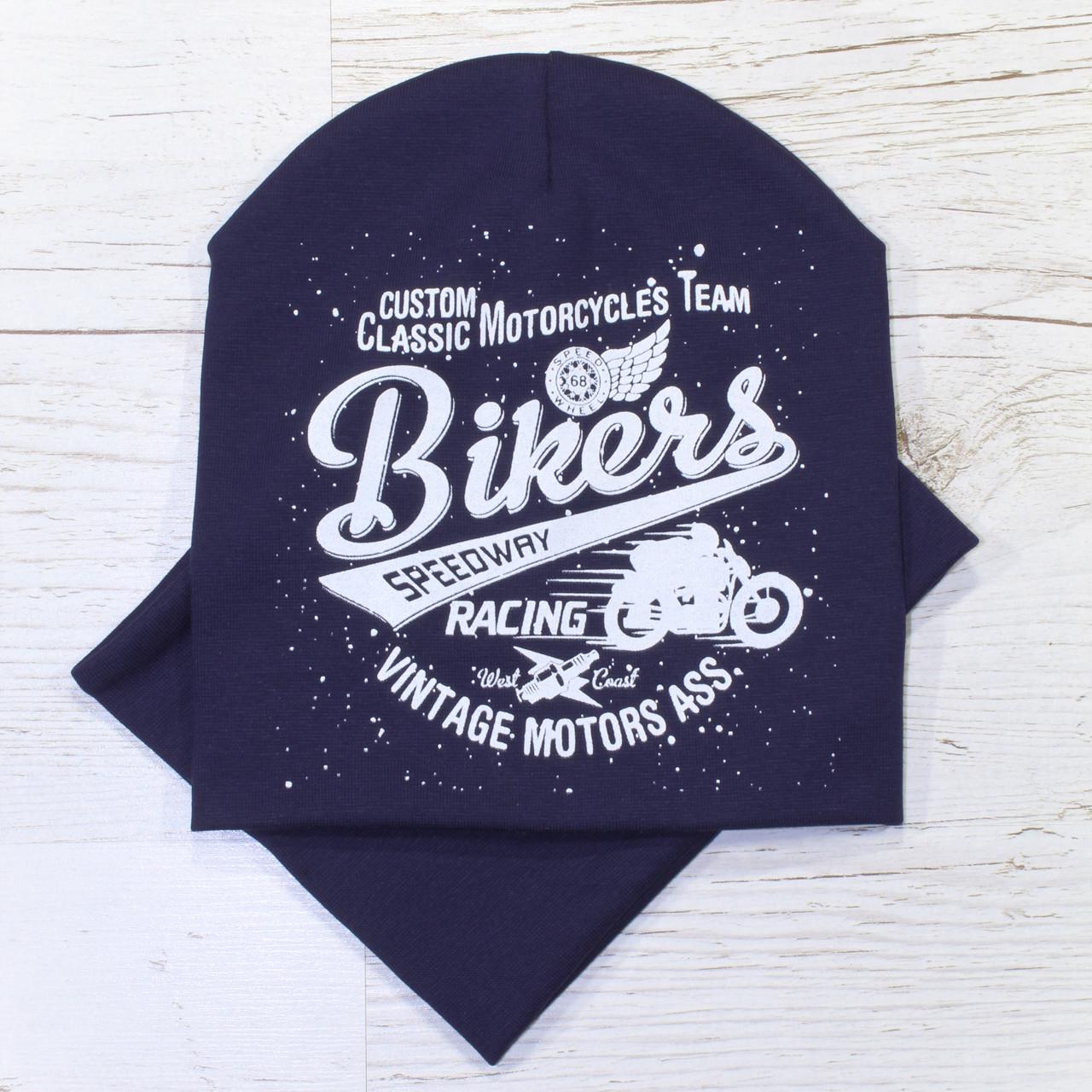 Детская шапка с хомутом Кahta "Bikers" р. 48-52 (OC-228)