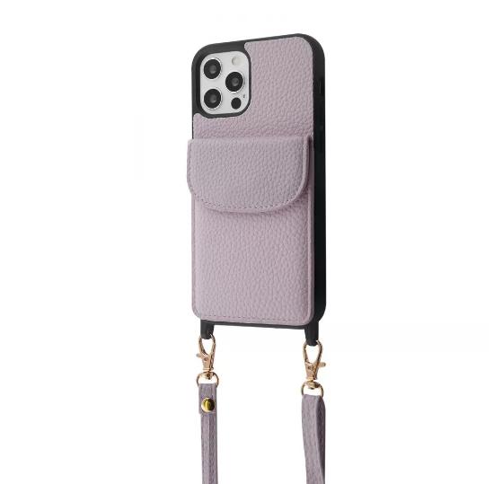 Чехол-накладка для телефона WAVE Leather Pocket Case - iPhone 12/12 Pro light purple (460160001)