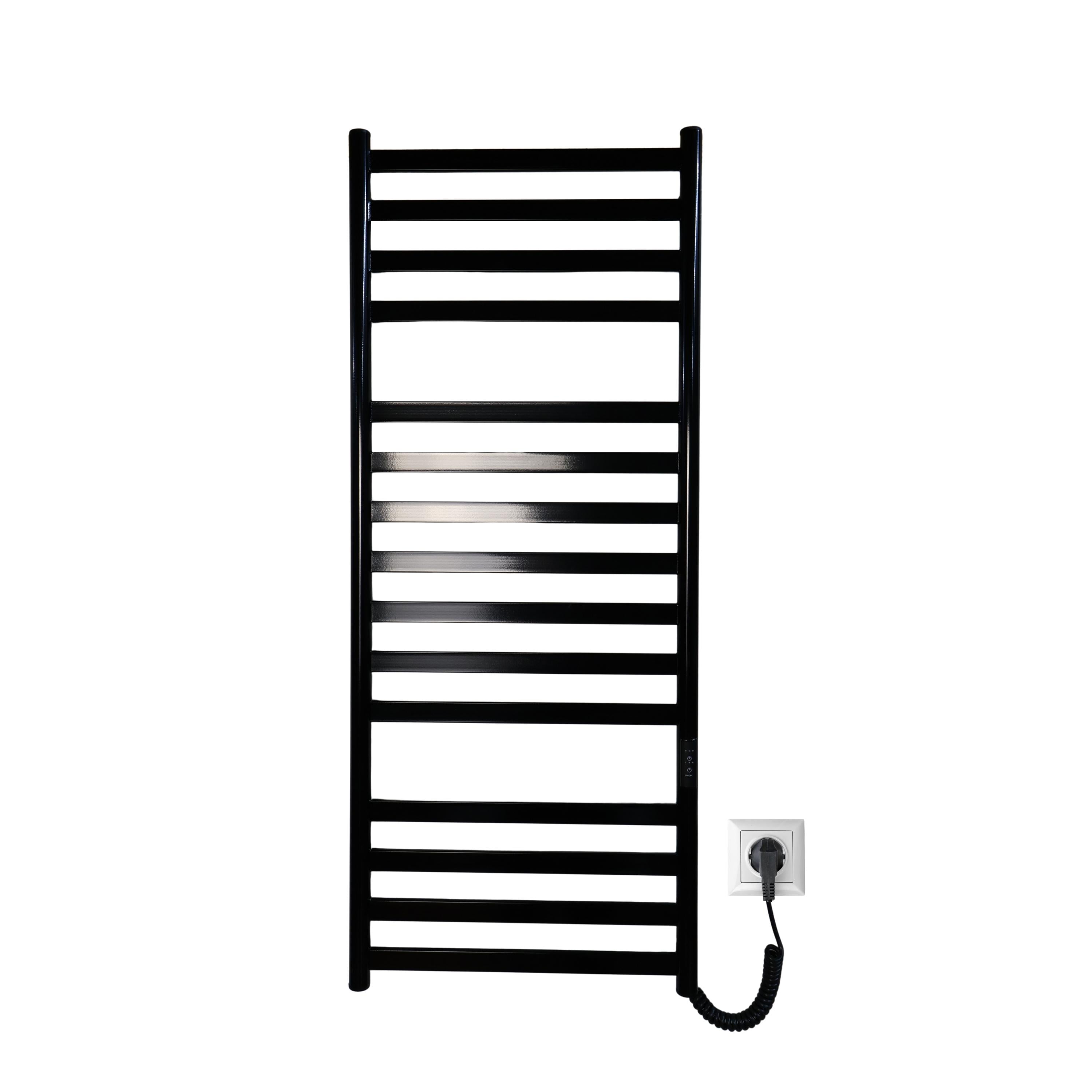 Полотенцесушитель электрический Carino Миа с контроллером 1190x490 мм Черный глянец (M1949FBG)