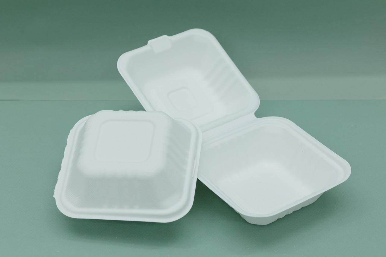 Контейнер для бургера из тростника для take away эко 15х15х7,8 см 125 шт.