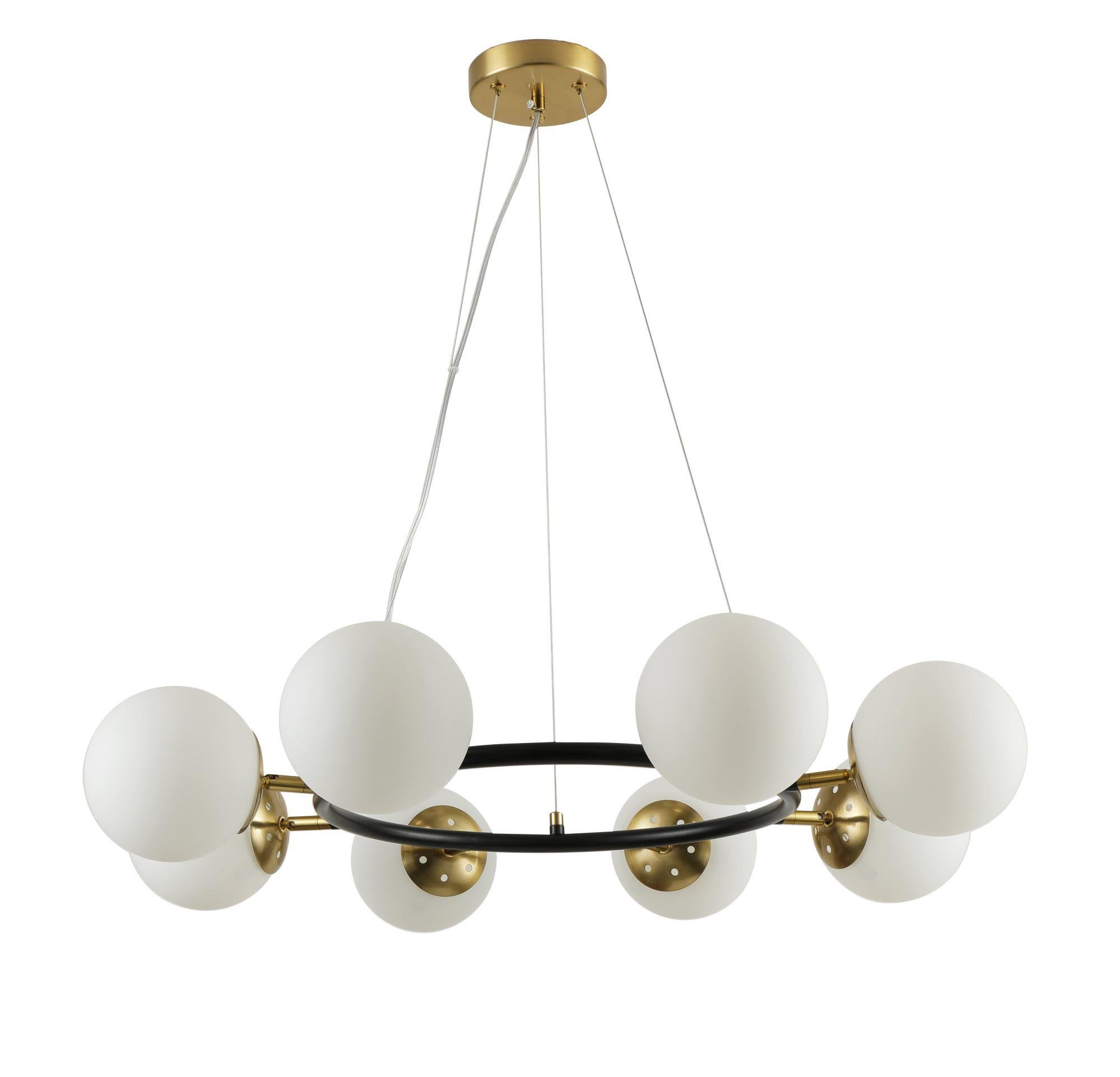 Люстра підвісна молекула 74542/8 CP+ на 8 плафонів Black Matte