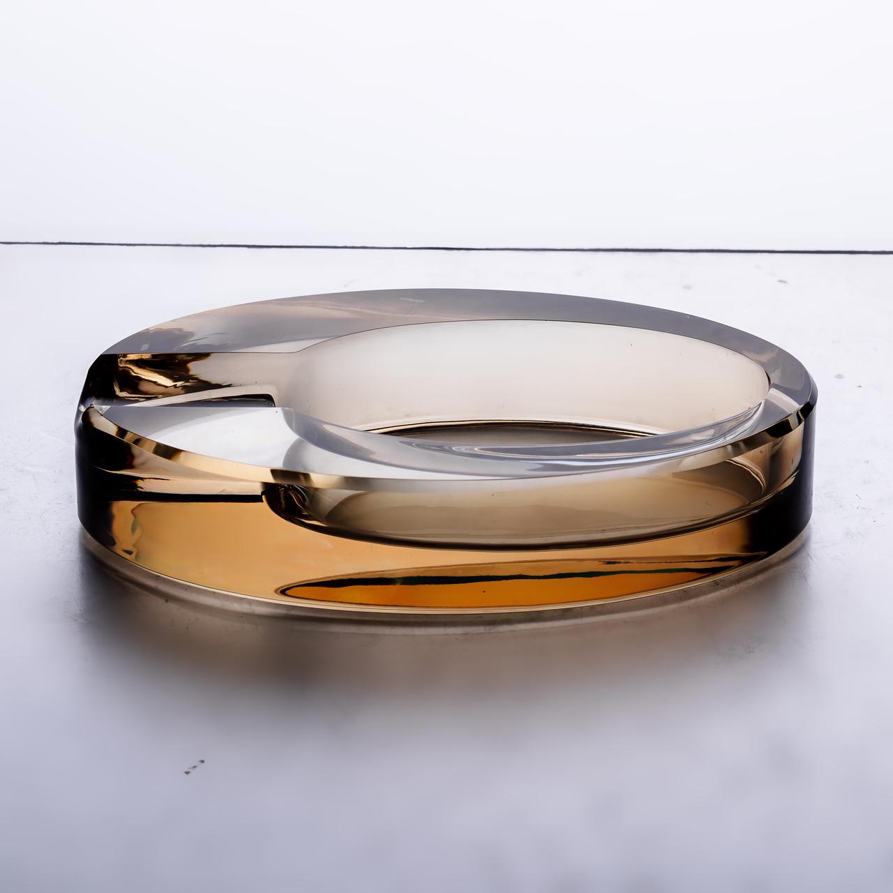 Попільничка для цигарок скляна 13х7 5х2 5 см Золотистий (7207) - фото 5