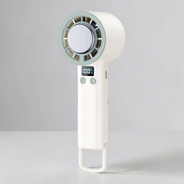 Вентилятор мини ручной аккумуляторный ZR-01 WITH AC Белый (10453)