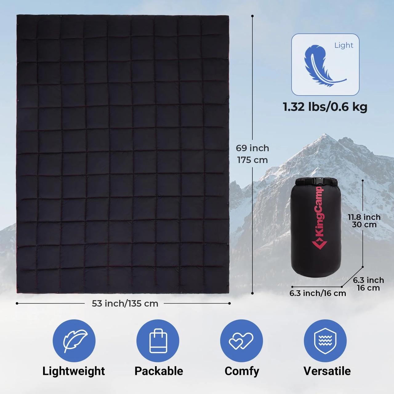 Ковдра туристична KingCamp Smart 150 KS2432 Black (KS2432_BLACK) - фото 2 Ковдра туристична KingCamp Smart 150 KS2432 Black (KS2432_BLACK) - фото 2