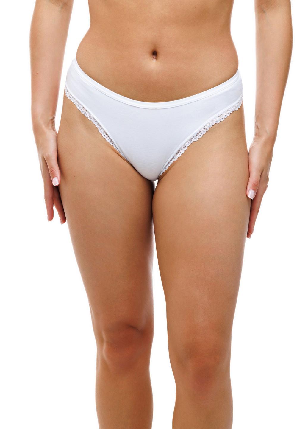 Трусы-слипы женские Наталюкс с кружевной отделкой XL Белый (5127133200051)