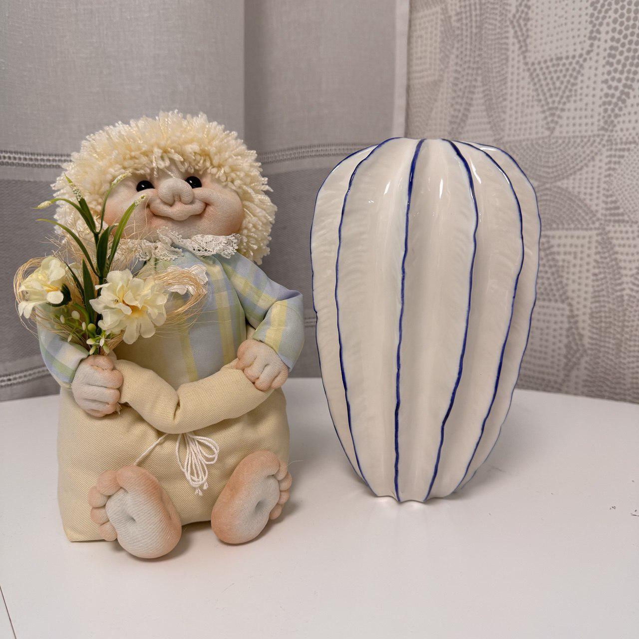 Ваза Карамболь 14х3 см Білий (AWN-00461) - фото 3 Ваза Карамболь 14х3 см Білий (AWN-00461) - фото 3