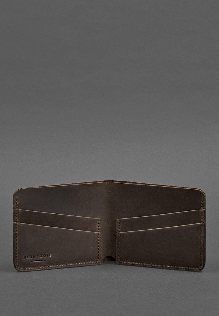 Портмоне мужское кожаное BlankNote 4.1 4 кармана Темно-коричневый (A-026129) - фото 5 Портмоне мужское кожаное BlankNote 4.1 4 кармана Темно-коричневый (A-026129) - фото 5
