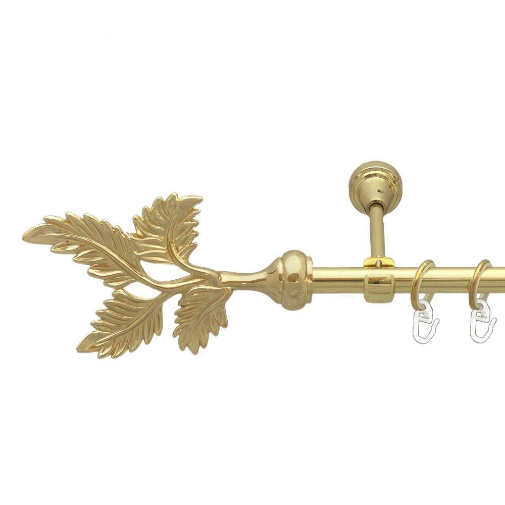 Карниз для штор Orvit Папоротник однорядный гладкий 16 мм 200 см Золотой (00-00014124)