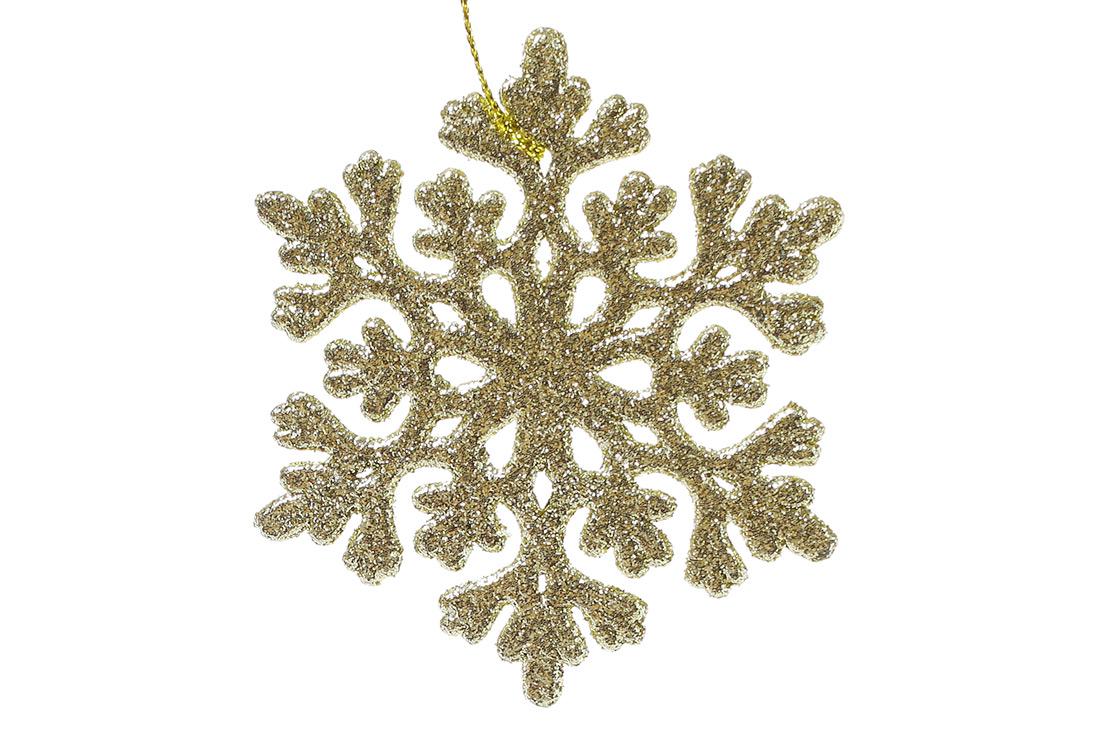 Новогодняя подвеска BonaDi Снежинка 9 см (788-394)